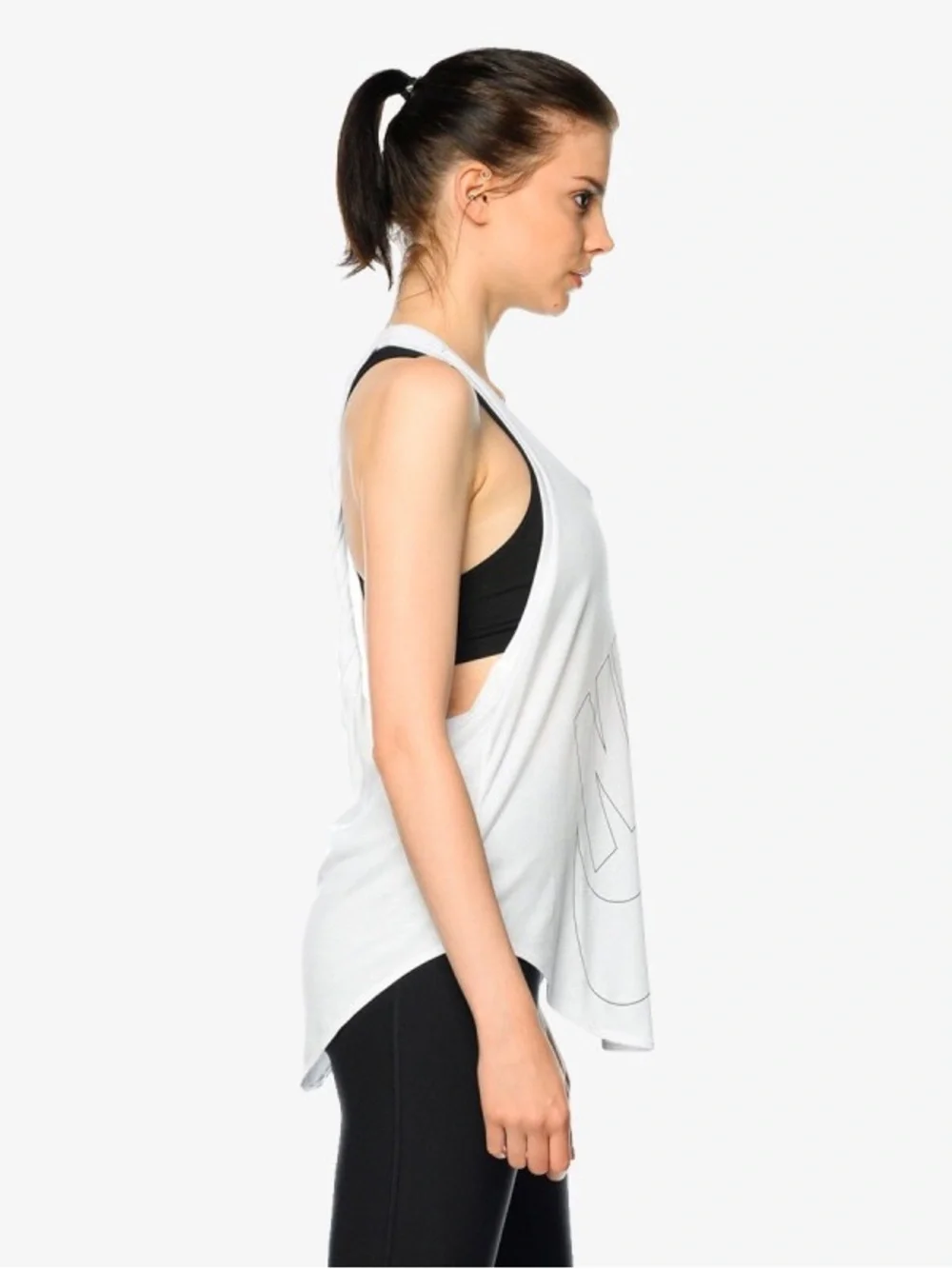Nike Signal Tanktop White Graphic Racerback Training Tank XS